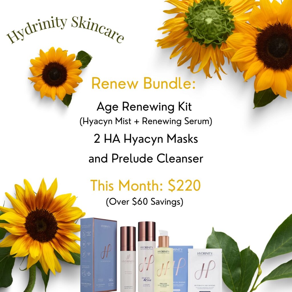 hydrinity skincare product renew bundle